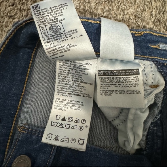 Levi’s Mile High Super Skinny Jeans Size 24 - Picture 7 of 15